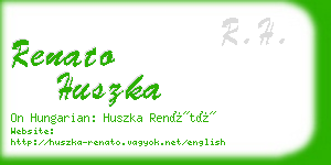 renato huszka business card